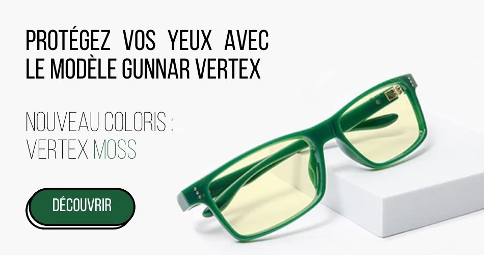 Lunettes Gunnar Anti lumière bleue VERTEX 